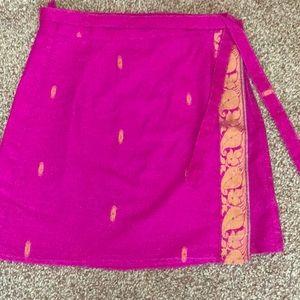 1976 magenta mini skirt